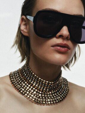 ❣️PRICE FIRM❣️ LAST ONE❣️ ZARA MAXI METAL PIECES CHOKER NECKLACE